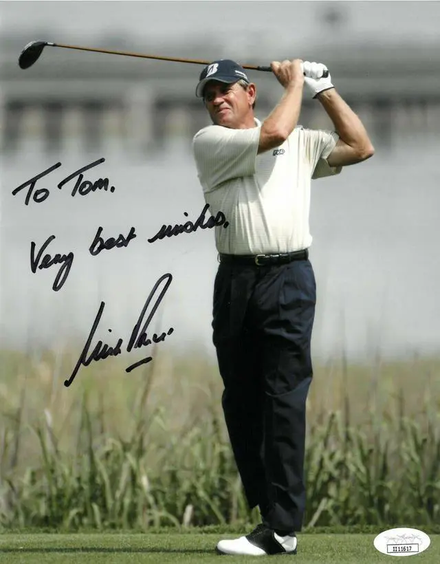 Main image of Nick Price signed PGA Tour 8x10 Photo To Tom Very Best Wishes- JSA #II11617