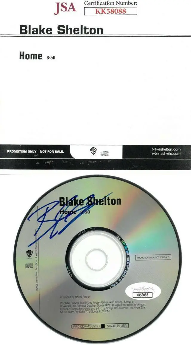 Main image of Blake Shelton signed 2005 Home Single CD w/Back Cover w/ Case- JSA #KK58088 (The Voice)