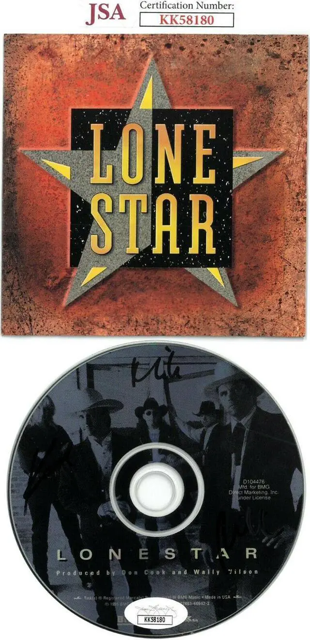 Main image of Richie McDonald/Michael Britt/Keech Rainwater signed 1995 Lonestar Band Album CD w/ Cover & Case- JSA #KK58180