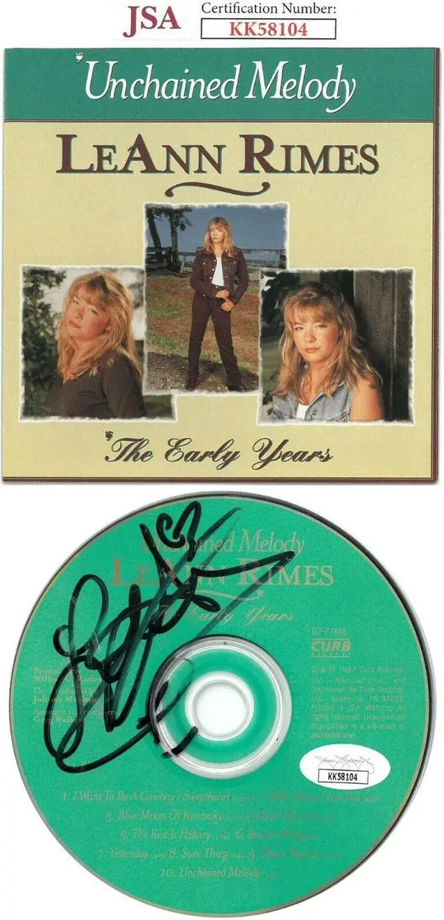 Main image of LeAnn Rimes signed Unchained Melody The Early Years Album CD w/ Cover & Case- JSA #KK58104