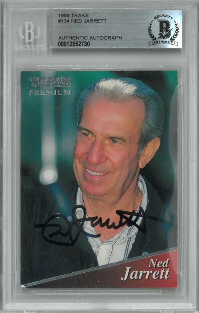 Main image of Ned Jarrett signed 1994 TRAKS Premium NASCAR Racing Trading Card #134– BAS/Beckett #00012552730 (Winston Cup)