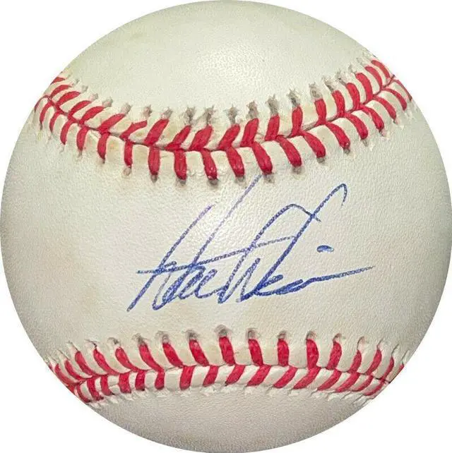 Main image of Walt Weiss signed ROAL Rawlings Official American League Baseball minor tone spots (A's/Marlins)