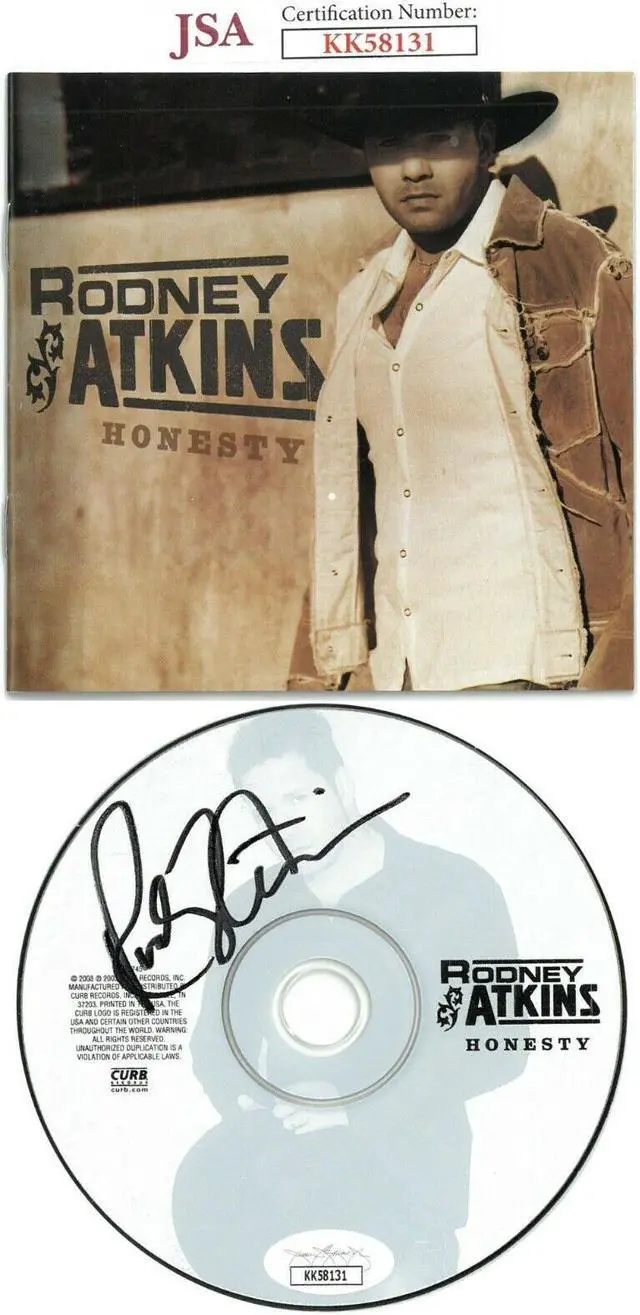 Main image of Rodney Atkins signed 2003 Honesty Album CD w/ Cover & Case- JSA #KK58131