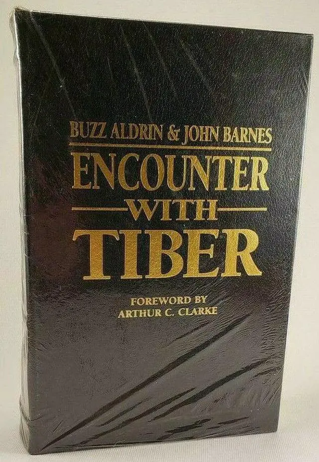 Main image of Buzz Aldrin signed Encounter With Tiber Flat Signed Press Leather Book #643/1500 (Apollo 11)