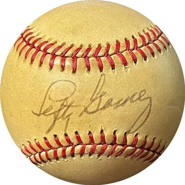 Main image of Lefty Gomez signed ROAL Rawlings Official American League Baseball toned- JSA LOA (Yankees/Senators)