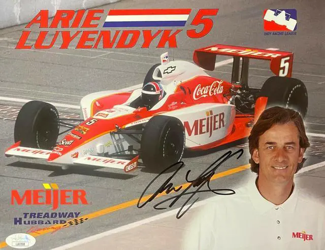 Main image of Arie Luyendyk signed Meijer Treadway Hubbard Racing Indy Car 8.5x11 Photo- JSA #LL60508