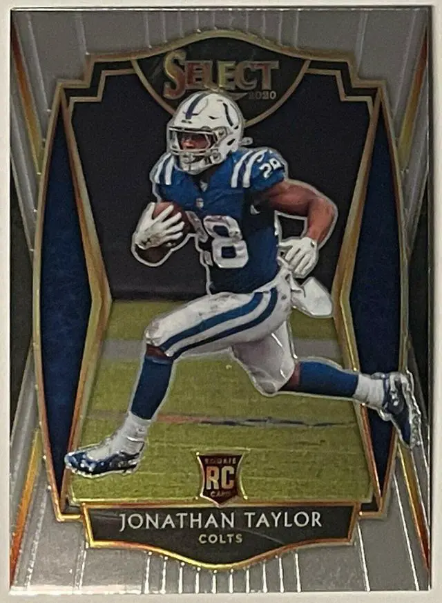 Main image of Jonathan Taylor 2020 Panini Select Premier Level Rookie Football Card (RC) #153 (Indianapolis Colts)