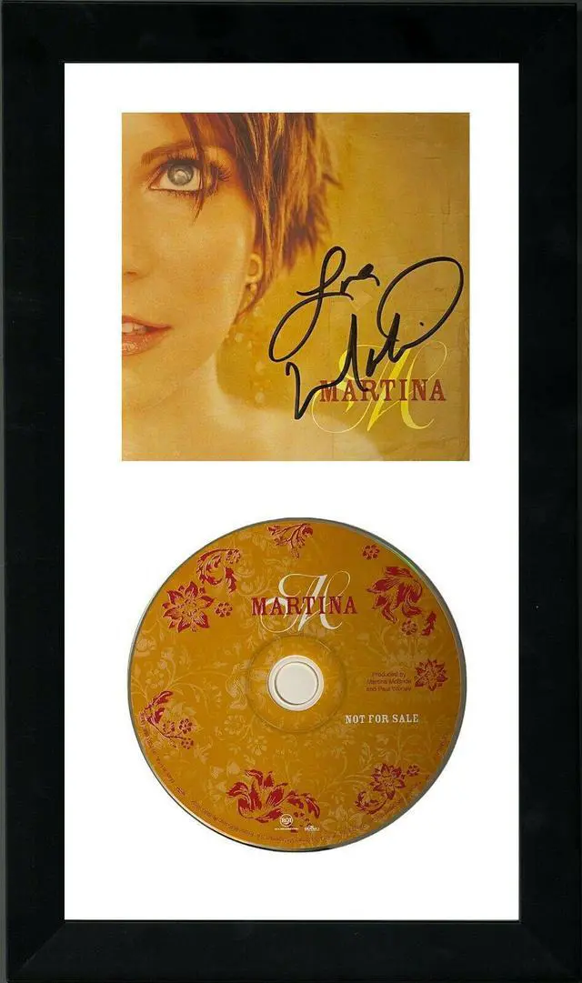 Main image of Martina McBride signed 2003 Martina Album Cover Booklet w/ Promo CD 6.5x12 Custom Framing w/ Love- RARE - COA