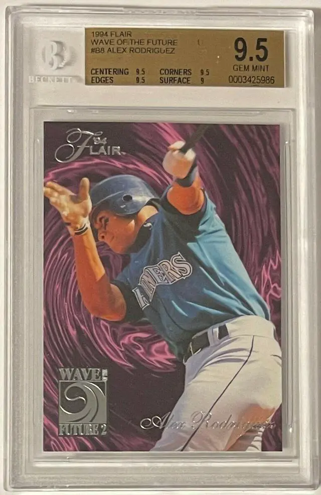 Main image of Alex Rodriguez 1994 Flair Wave Rookie Card (RC) #B8- Beckett/BGS Graded 9.5 Gem Mint (Sub Grades/Mariners)