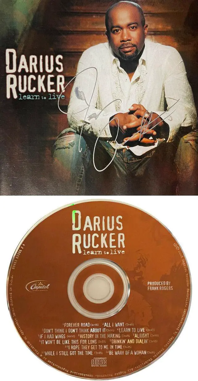 Main image of Darius Rucker signed 2008 Learn To Live Album Cover Booklet w/ CD, Case (Columbia Records)