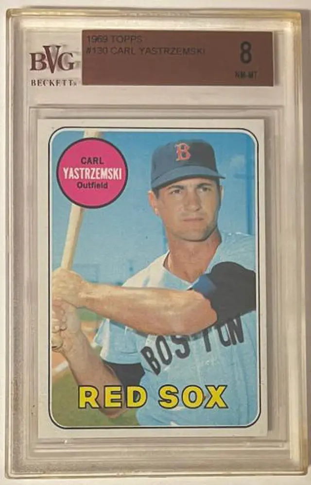 Main image of Carl Yastrzemski 1969 Topps Baseball Card #130- BVG Graded 8 NM-MT (Sub Grades/Boston Red Sox)