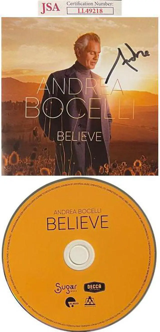 Main image of Andrea Bocelli signed 2020 Believe Album Cover Booklet w/ CD & Case- JSA #LL49218