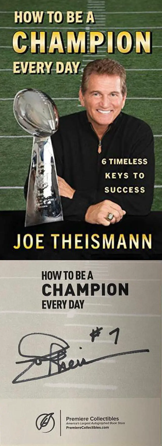 Main image of Joe Theismann signed 2020 How to Be a Champion Every Day Hardcover Bookplated Edition #7 COA