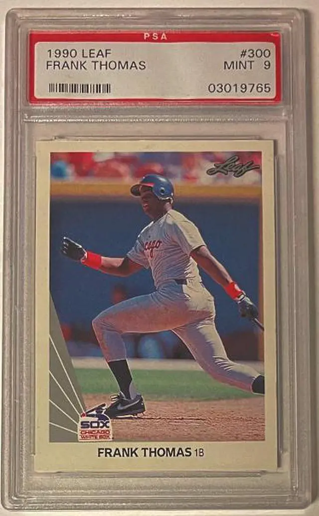 Main image of Frank Thomas 1990 Leaf Rookie Card (RC) #300- PSA Graded 9 Mint (Chicago White Sox/HOF)