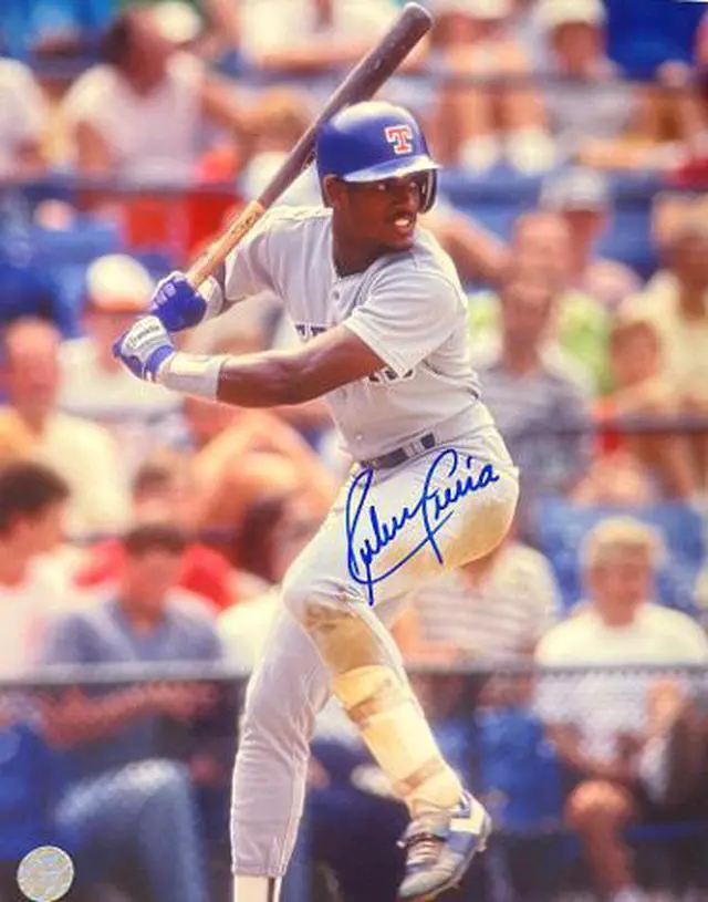 Main image of Ruben Sierra signed Texas Rangers 8x10 Photo- AWM Hologram (batting)