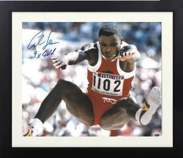 Main image of Carl Lewis signed Team USA 16x20 Photo 1988 Seoul Olympics 9 X Gold Custom Framing