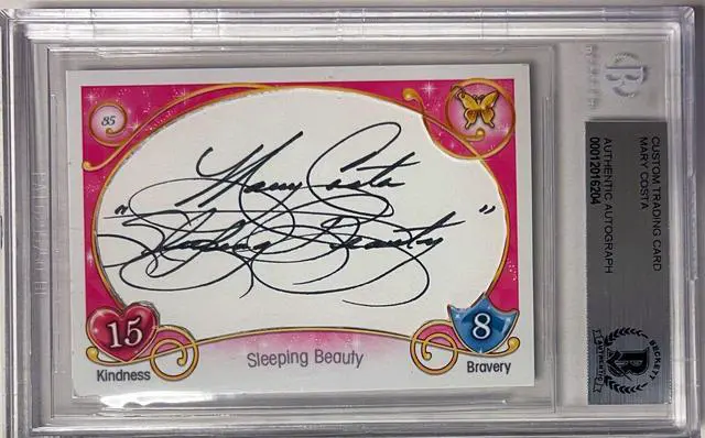 Main image of Mary Costa signed Custom Sleeping Beauty Trading Card- BAS/Beckett Encapsulated (Voice of Sleeping Beauty)