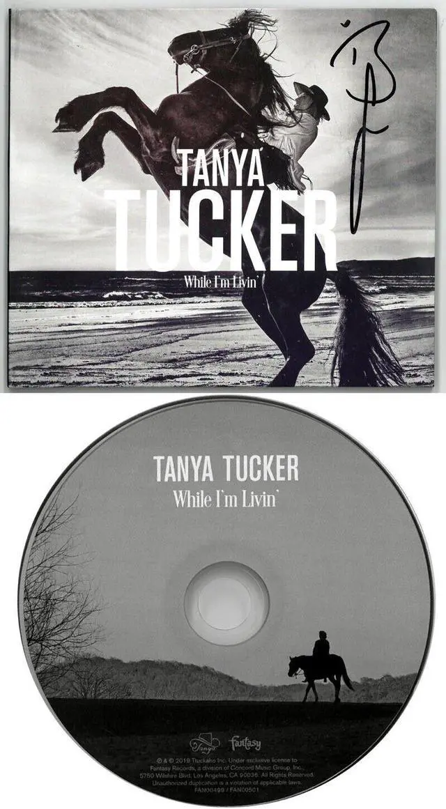 Main image of Brandi Carlile signed 2019 Tanya Tucker While I'm Livin' Album Cover Booklet w/CD- COA