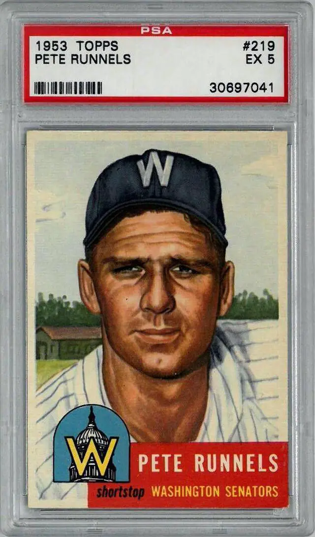 Main image of Pete Runnels 1953 Topps Baseball Card #219- PSA Graded 5 EX (Washington Senators)