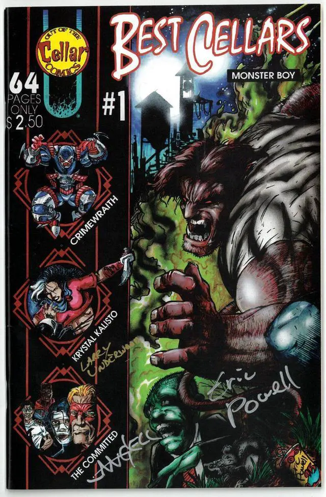 Main image of 1995 Best Cellars #1 Monster Boy signed Comic 3 sigs/Eric Powell/Chuck Angell/Larry Underwood/Goon Prototype-COA (RARE)