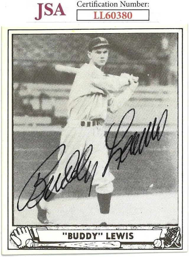 Main image of Buddy Lewis signed 1986 Reprint 1940 Ball Card #20- JSA #LL60380 (On Card Auto/Washington Senators)