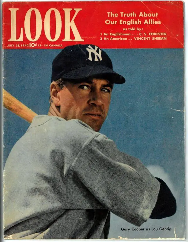 Main image of Look Magazine July 28 1942 Gary Cooper As Lou Gehrig The Pride of The Yankees/ No Label