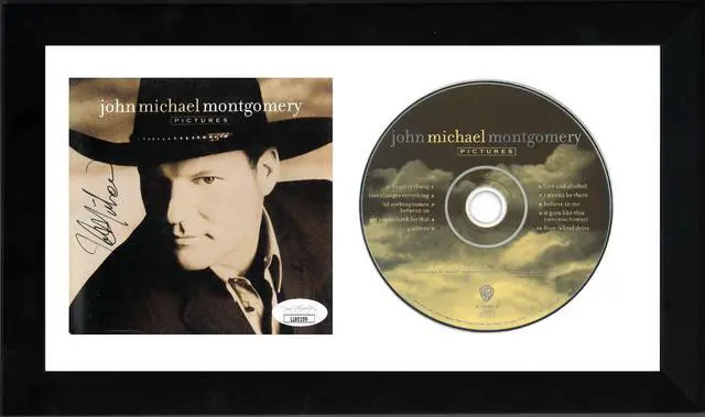 Main image of John Michael Montgomery signed 2002 Pictures Album Cover Booklet w/ CD 6.5x12 Custom Framing- JSA #LL60199