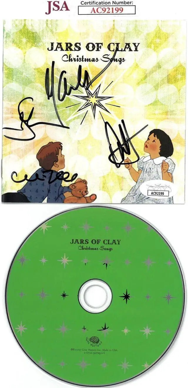 Main image of Jars of Clay signed 2007 Christmas Songs Album Cover Booklet w/CD & Case- JSA- 4 sigs Dan Haseltine/Charlie Lowell/Mason/Odmark
