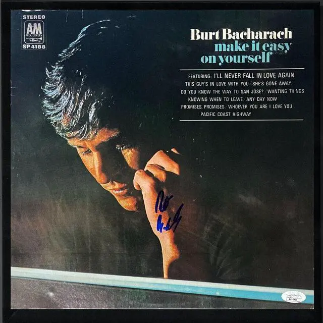 Main image of Burt Bacharach signed 1969 Make It Easy On Yourself Album Cover Only Custom Framing- JSA #AC92433