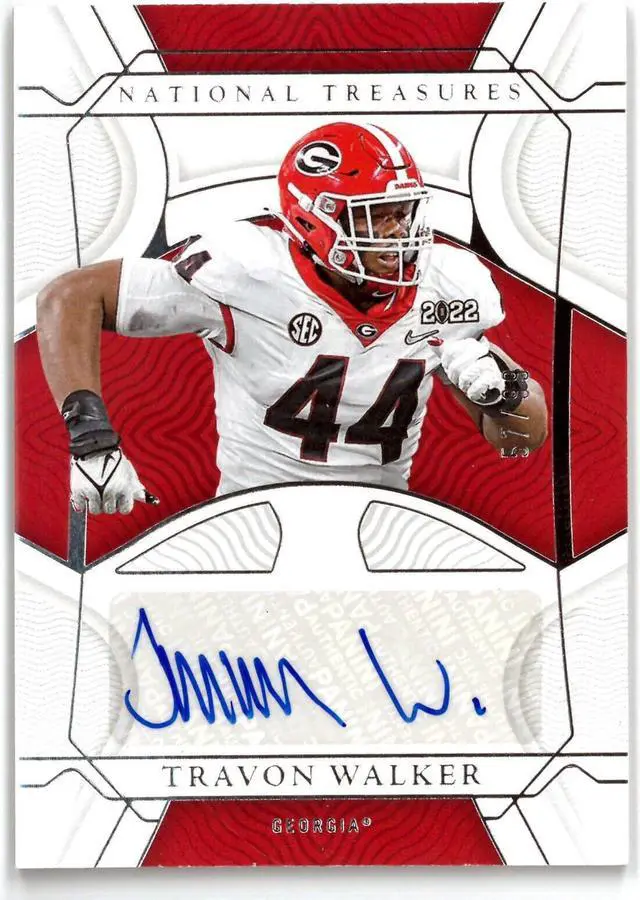 Main image of Travon Walker signed 2022 National Treasures Collegiate Rookie Auto Card #RCS-TWA (Georgia/Jaguars)