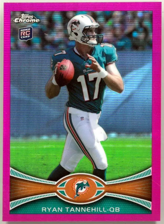 Main image of Ryan Tannehill 2012 Topps Chrome Pink Refractor Rookie Card (RC) #109- 006/399 (Miami Dolphins)