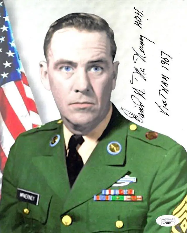 Main image of David McNerney signed Vietnam War Medal of Honor Vintage 8x10 Photo- JSA #AC92712- 22 March 1967