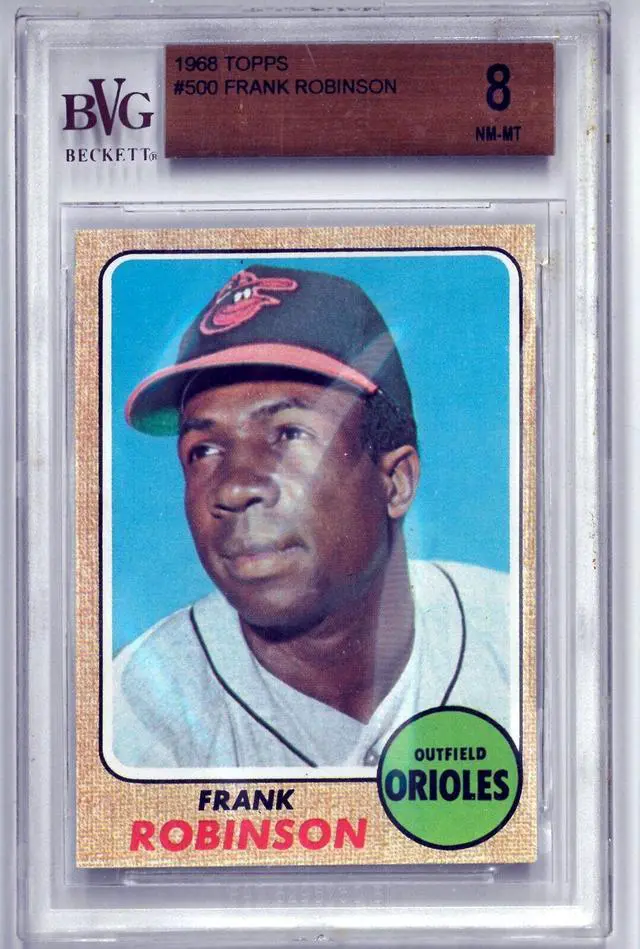 Main image of Frank Robinson 1968 Topps Baseball Card #500- BVG Graded 8 NM-MT (Sub Grades/HOF/Baltimore Orioles)