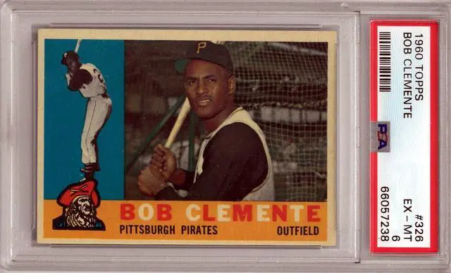 Main image of Roberto Clemente 1960 Topps Baseball Card #326- PSA Graded 6 EX-MT (Pittsburgh Pirates)