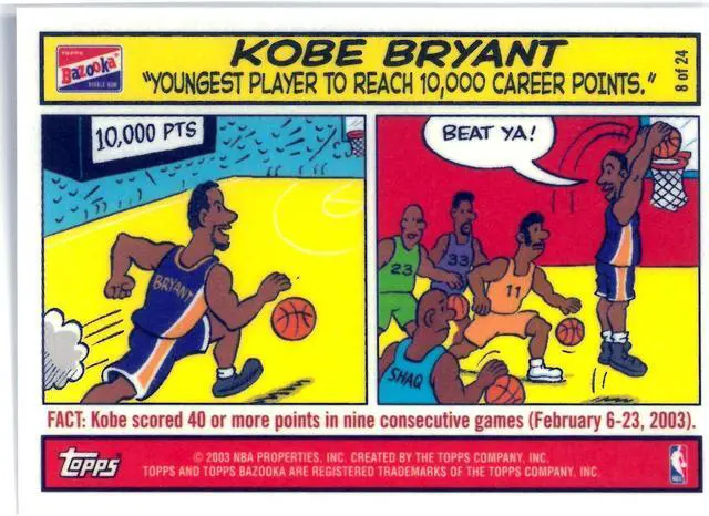 Main image of Kobe Bryant 2003-04 Topps Bazooka Comics Card #8 (Los Angeles Lakers/Rare)