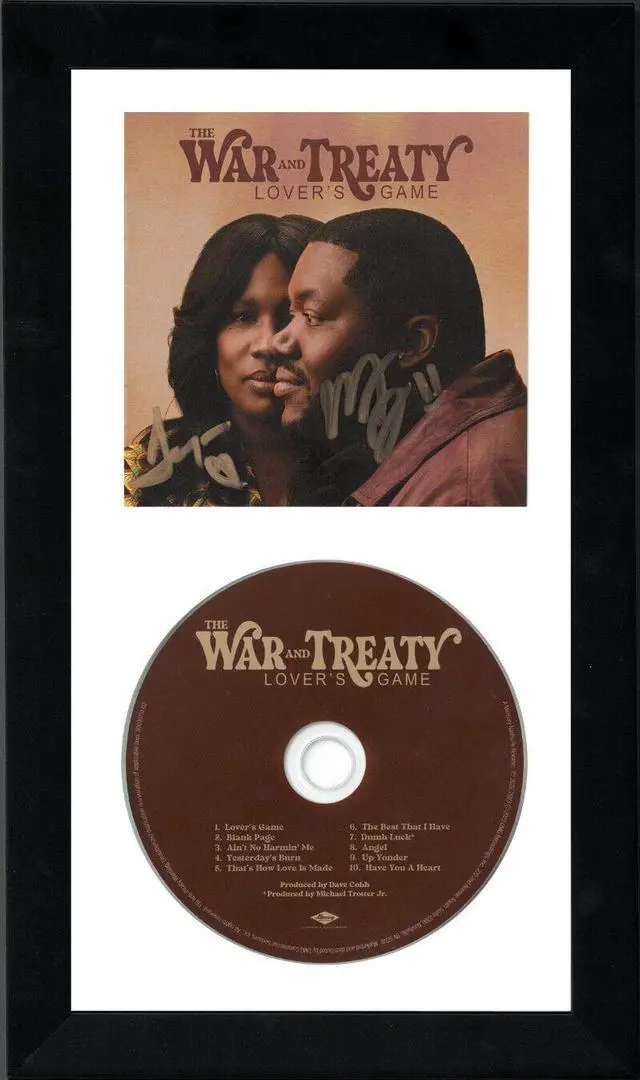 Main image of The War & Treaty dual signed 2023 Lover's Game Album Cover Booklet w/ CD 6.5x12 Custom Framing- COA (County Gospel/Americana)