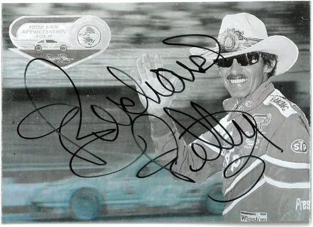 Main image of Richard Petty signed 1992 Fan Appreciation Tour Petty Enterprises Holographic NASCAR On Card Auto
