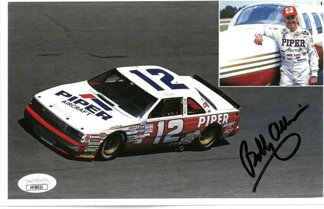Main image of Bobby Allison signed NASCAR Legend 5.5x8.5 Postcard (Photo)- JSA #KK58021 (Piper Aircraft)