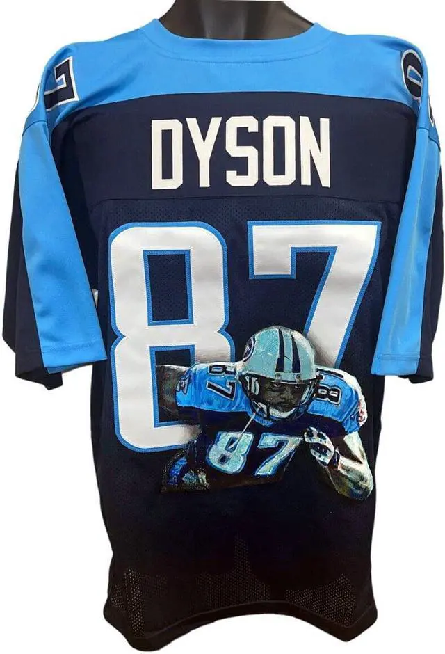 Main image of Kevin Dyson Tennessee Hand Painted 1/1 Custom Stitched Pro Style TB Football Jersey #87 XL