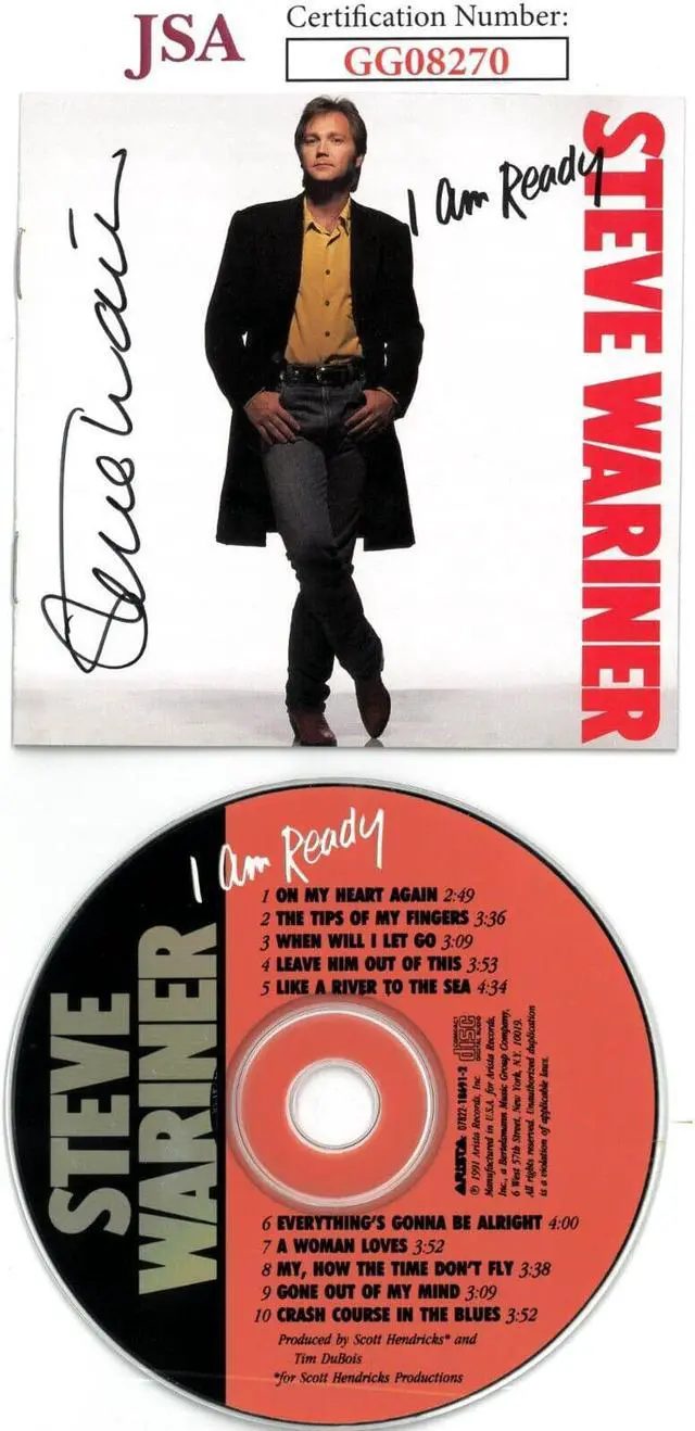 Main image of Steve Wariner signed 1991 I Am Ready Album Cover Booklet w/ CD & Case- JSA #GG08270