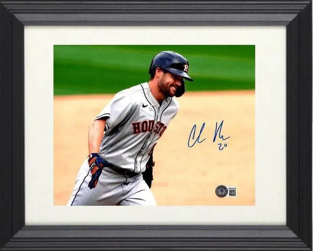 Main image of Chas McCormick signed Houston Astros 8x10 Photo Custom Framing #20- Beckett Witnessed Hologram