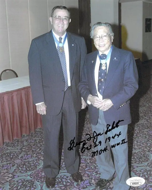 Main image of George Taro "Joe" Sakato signed WWII Color 8x10 Photo- JSA #AC92774- Medal of Honor/Oct 29, 1944
