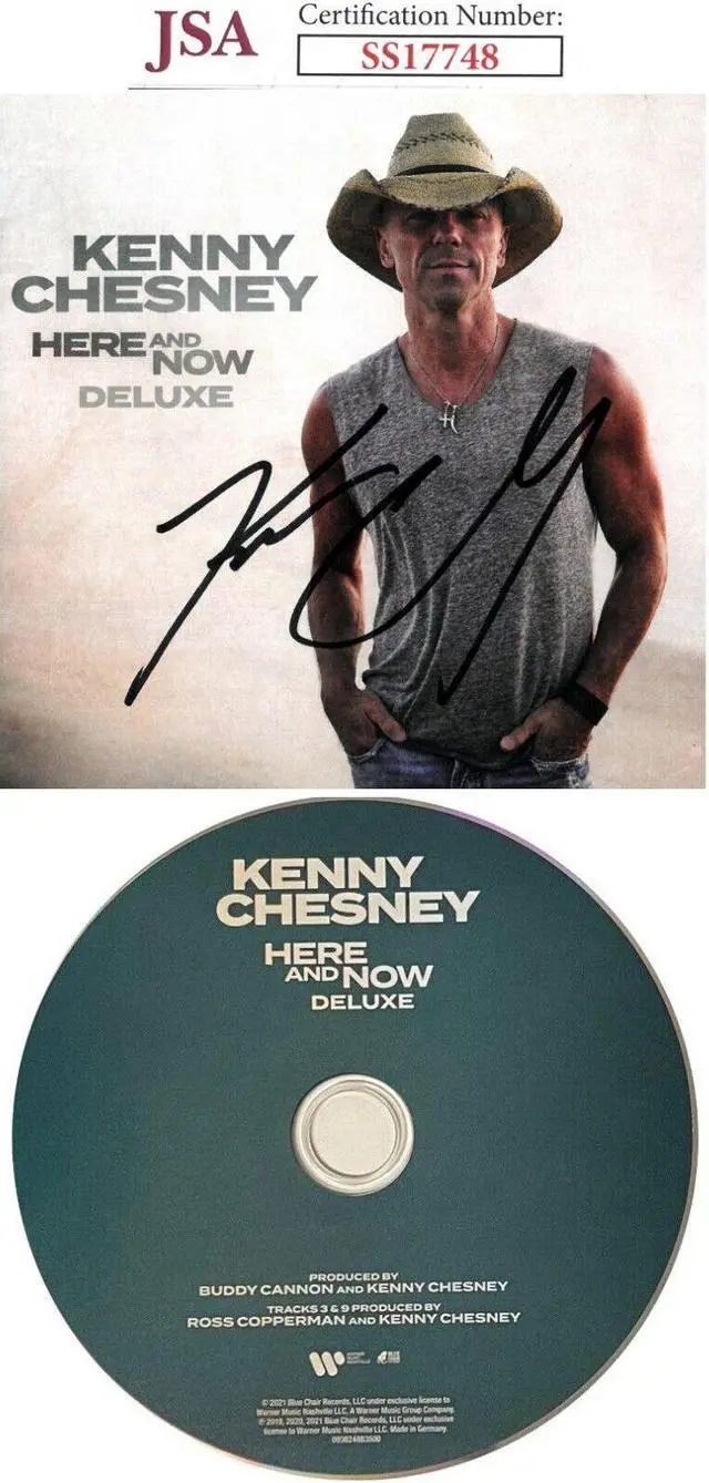 Main image of Kenny Chesney signed 2020 "Here and Now" Deluxe CD Cover w/ CD & Case- JSA #SS17748