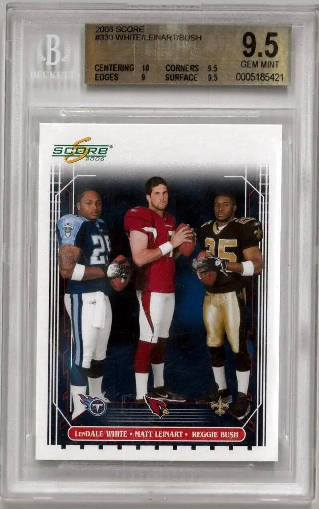 Main image of Reggie Bush/Matt Leinart/LenDale White 2006 Score Football Rookie Card (RC) #330- Beckett/BGS Graded 9.5 Gem Mint
