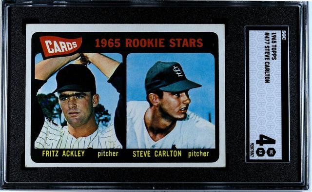Steve Carlton 1965 Topps Rookie Card (RC) #477- SGC Graded 4 VG-EX (St.  Louis Cardinals) Sports Memorabilia & Collectibles 