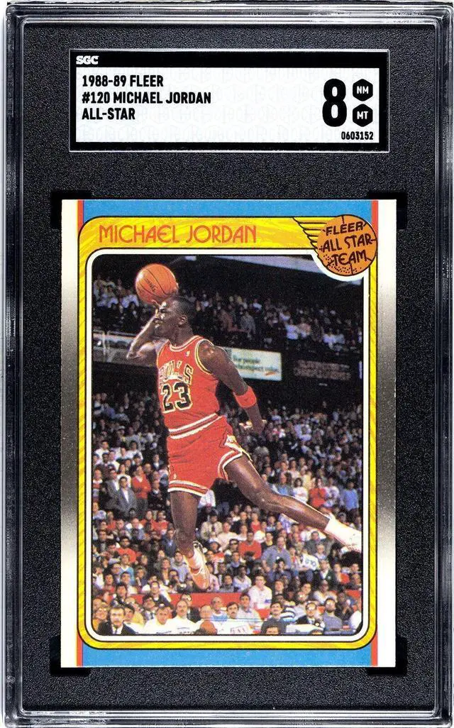 Main image of Michael Jordan 1988-89 Fleer All-Star Card #120- SGC Graded 8 NM-MT (Chicago Bulls)