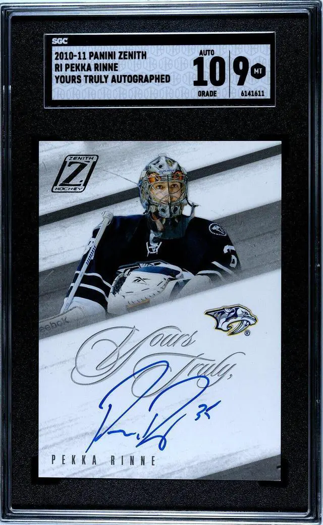 Main image of Pekka Rinne 2020-11 Panini Zenith Yours Truly On Card Auto #RI- SGC Graded 9 Mint/10 Autograph (Nashville Predators)