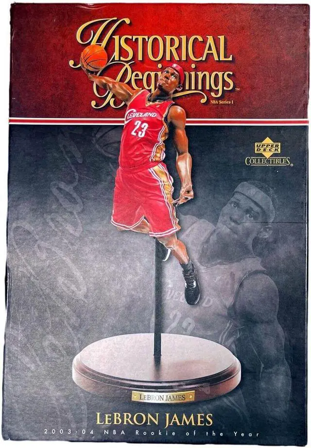 Main image of Lebron James 2003-04 NBA Rookie Of The Year Historical Beginnings Upper Deck Basketball Statue/Figurine- Mint