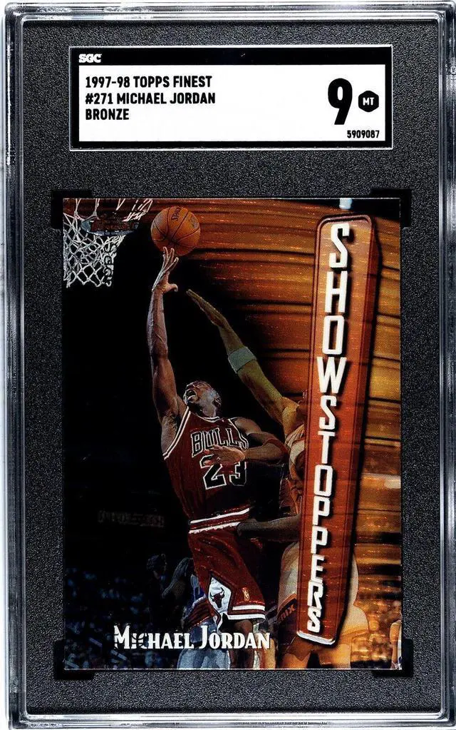Main image of Michael Jordan 1997-98 Topps Finest Bronze Card #271- SGC Graded 9 MT (Chicago Bulls)