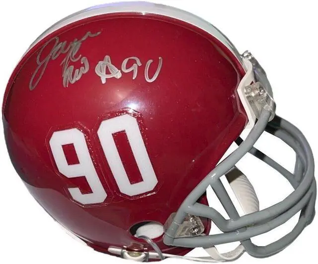Main image of Jarran Reed signed Alabama Crimson Tide Riddell NCAA #90 Mini Helmet- COA (2015 Natl Champs)